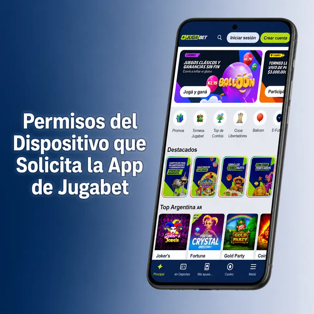Permisos del Dispositivo que Solicita la App de Jugabet